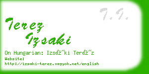 terez izsaki business card